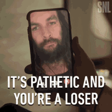 Its Pathetic And Youre A Loser Jason Momoa GIF - Its Pathetic And Youre A Loser Jason Momoa Saturday Night Live GIFs
