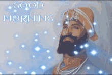 guru giving good morning sparkles greetings