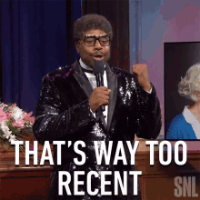 Thats Way Too Recent Saturday Night Live GIF - Thats Way Too Recent Saturday Night Live Too Soon GIFs