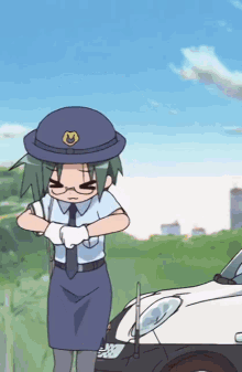 lucky star yui narumi stretching police on duty