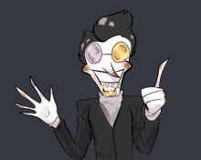 a drawing of a clown holding a piece of cheese with the words fuck you above him