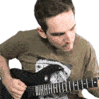 Playing A Guitar Nik Popovic Sticker