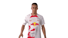 dancing yussuf poulsen rb leipzig doing the wave grooving