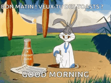 Good Morning Do You Want Toasts Bugs Bunny GIF - Good Morning Do You Want Toasts Bugs Bunny Sleepy GIFs
