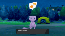 mew is excited about this new place and needs to tell me more