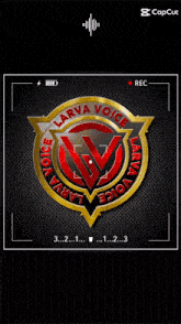 a phone screen shows a recording of a rva voice logo
