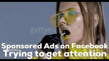 sponsored ads facebook trying to get an attention lollipop suck