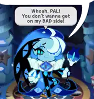a cartoon character with a speech bubble saying whoah pal you don 't wanna get on my bad side