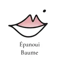 a logo for epanoui baume with a red lip