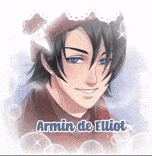 a picture of armin de elliot with bubbles in the background