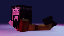 a 3d model of a minecraft character with a beard