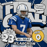 indianapolis colts quarterback mclaughlin is shown in a comic strip