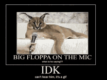 Floppa Mic Facebook Floppa GIF - Floppa Mic Floppa Facebook Floppa GIFs
