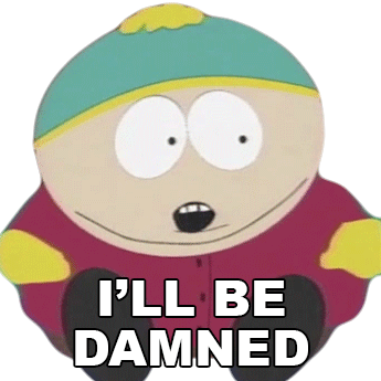 Ill Be Damned Eric Cartman Sticker - Ill Be Damned Eric Cartman South Park Stickers
