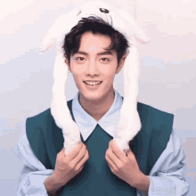zhanzhan smile bunny ears