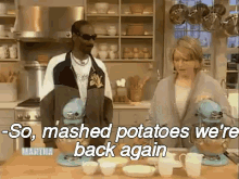 Snoop Makes Mashed Potatoes With Martha Stewart GIF - Snoop Dogg Martha Stewart GIFs