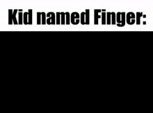 a poster that says kid named finger with a light shining on a cone