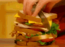 Cut Sandwich GIF - Cut Sandwich Knife GIFs