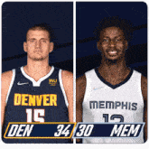Denver Nuggets (34) Vs. Memphis Grizzlies (30) First-second Period Break GIF - Nba Basketball Nba 2021 GIFs