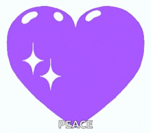purple heart heart beat in love