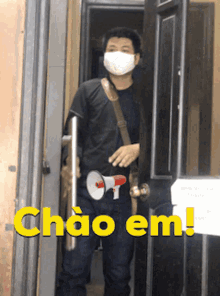 Face Mask Chao Em GIF - Face Mask Chao Em Come In GIFs