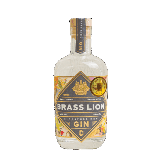 Brass Lion Gin Sticker - Brass Lion Gin Celebrate Stickers