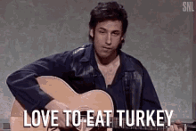 Love To Eat Turkey Turkey GIF - Love To Eat Turkey Turkey Guitar GIFs