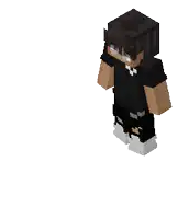 a pixel art of a boy wearing a black shirt and black ripped jeans
