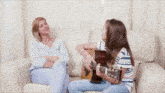 Guitar Mother And Daughter GIF - Guitar Mother And Daughter Playing Guitar GIFs