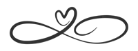 a black and white infinity symbol with a heart in the middle .