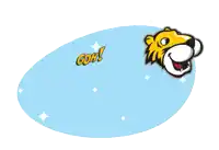 a goh tigers logo with a cartoon tiger