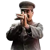 a man in a military uniform is making a stop gesture with his hands