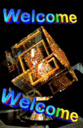 a colorful cube with the words welcome on it