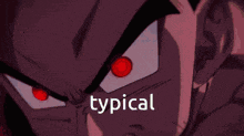 a pink lightning bolt with the word typical in the foreground