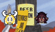 bugs bunny holds a sign that says divorced dad