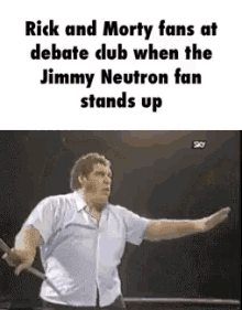 rick and morty debate club jimmy neutron fans memes