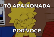 Tô Apaixonada / Animação / Namorados / Amor / Lisa Simpson GIF