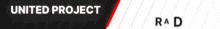 a black and white banner with the words united project and mythique