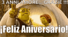 Shrek Feliz Aniversario GIF - Shrek Feliz Aniversario Boda GIFs