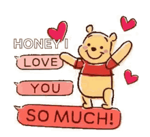 Winnie The Pooh I Love You GIF - Winnie The Pooh I Love You Hearts GIFs