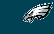 a philadelphia eagles logo with the words let 's go eagles