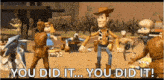 a scene from the movie toy story with woody and others