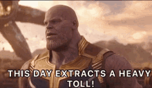 Thanos Marvel GIF - Thanos Marvel Heavy Toll GIFs
