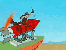 Wiley Coyote GIF - Wiley Coyote Rocket - Discover & Share GIFs