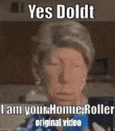 an elderly woman is holding a cell phone and making a funny face in a kitchen .