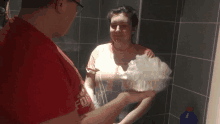 Pie In The Face Forfeit GIF - Pie In The Face Forfeit Brunette GIFs