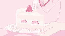 Anime Cake Strawberry Cake GIF
