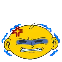 a cartoon drawing of a face with tears coming out of its eyes