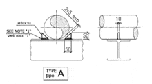 a black and white drawing of a type a type a pipe