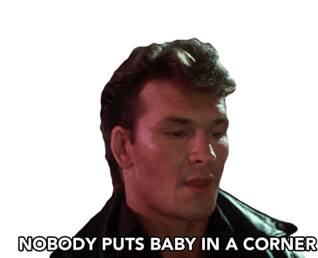 Nobody Puts Baby In A Corner Patrick Swayze Sticker - Nobody Puts Baby In A Corner Patrick Swayze Johnny Castle Stickers